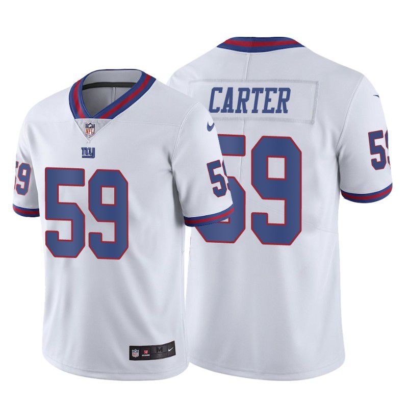 Men New York Giants #59 Lorenzo Carter Nike White Color Rush Limited NFL Jersey